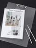 Chuntian Stainless Steel Clipboard with File Clip and Sticky Note Holder, A4/A3 Size