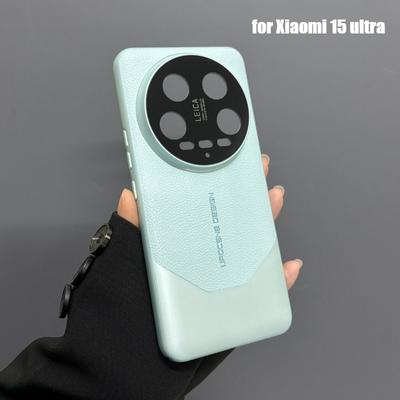 Luksuriøst skinntelefondeksel for Xiaomi 15 Ultra Matt skjøting galvanisert hardt støtfangerdeksel for Xiaomi 15 Pro 14 Ultra 15Ultra skall