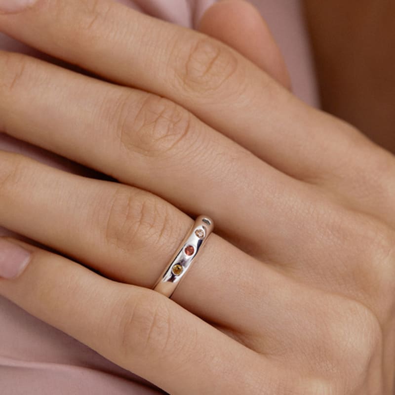 Tatiana (SILVER925) Dot Cubic Ring CR1819
