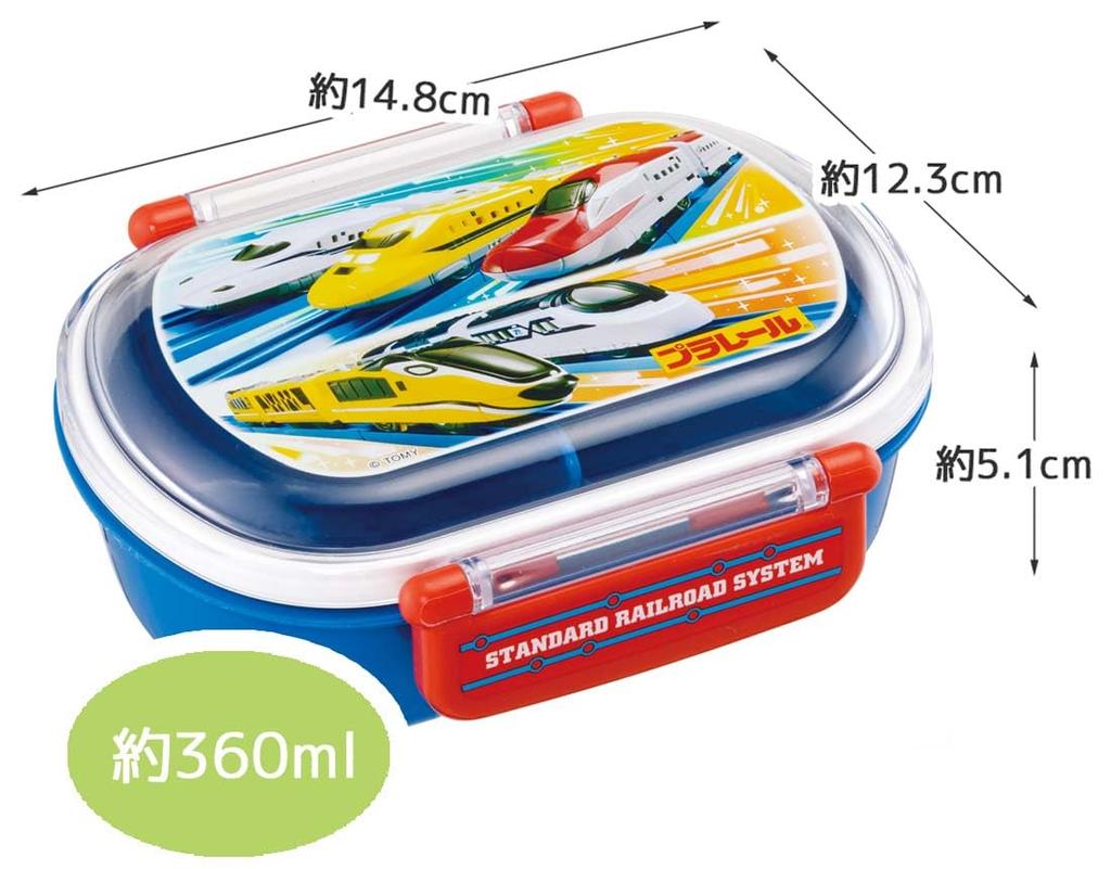 Skater Lunch 1 with Fluffy Meal Made in Plarail 24 Kids' Box, Tier, 360ml, Inner, Dome-Shaped, Container, Antibacterial, Japan, Series, QAF2BAAG-A