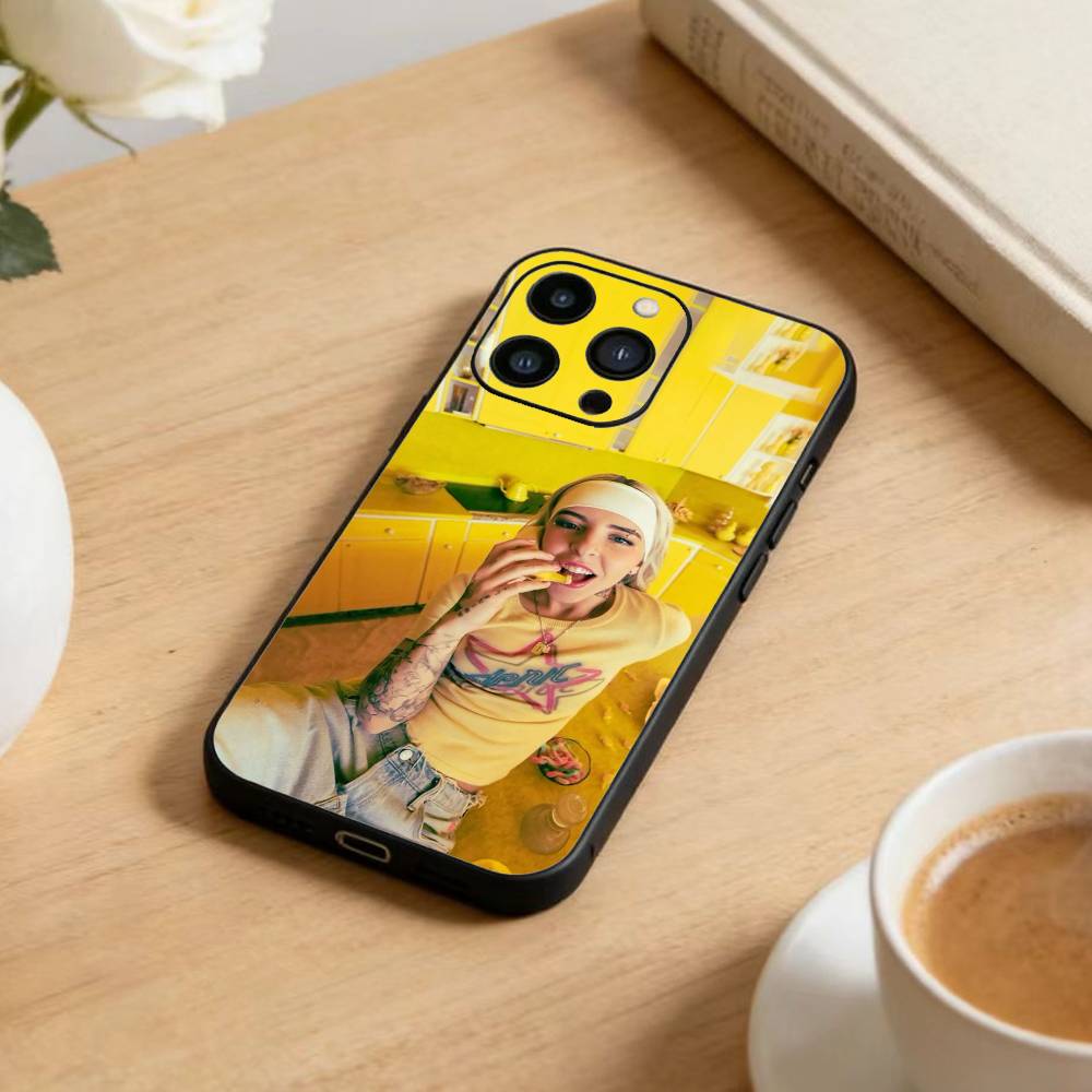 Singer Young L-Miko Phone Case For iPhone 16,15,14,13,12,17,Pro Max,Plus Silicone Black Case