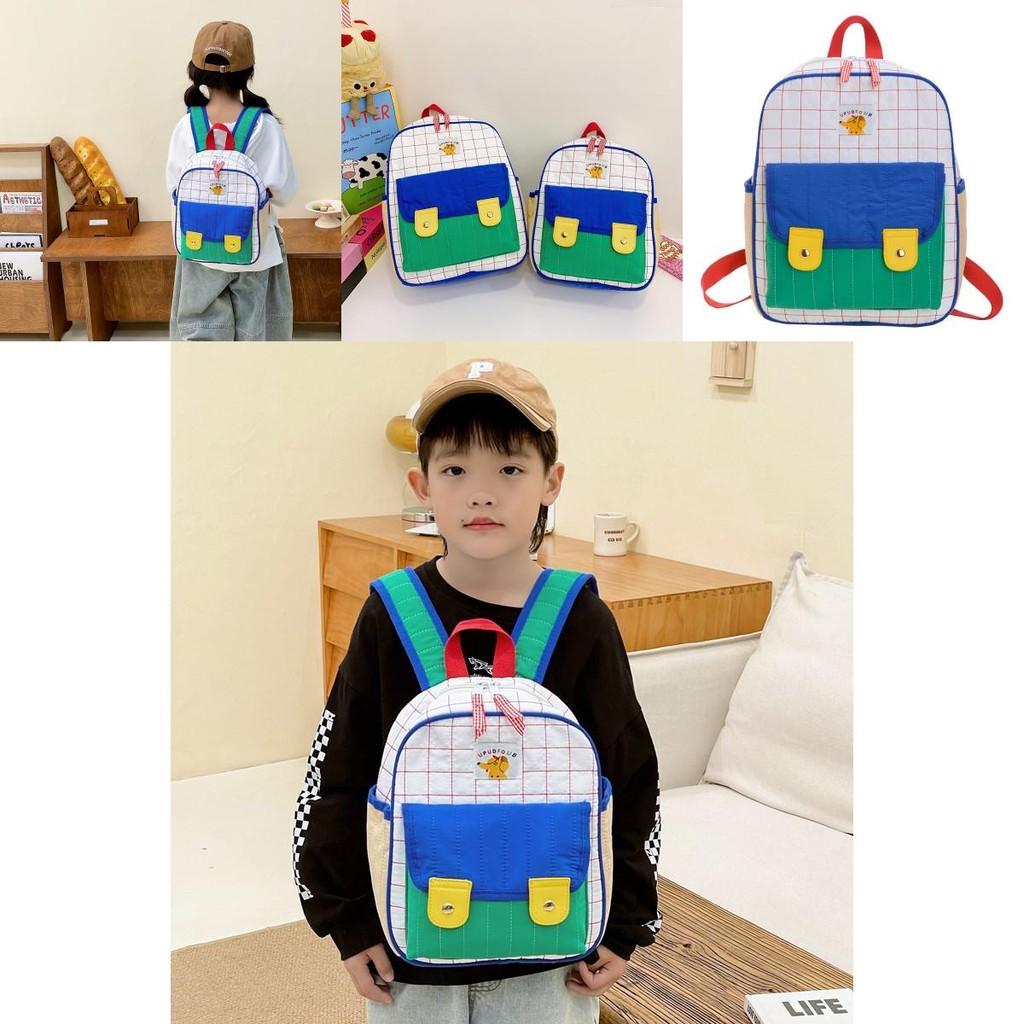 Stylish And Trendy Korean Style Plaid Backpack For Boys And Girls In Vibrant Colors