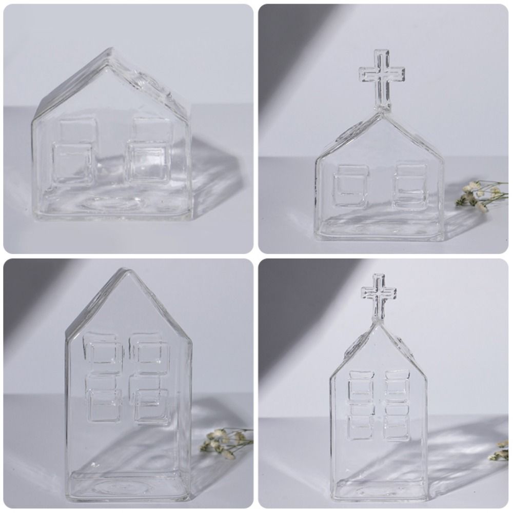 Polished House Glass Vase Glass Art Hydroponic Vase Ornament  Wedding Decor