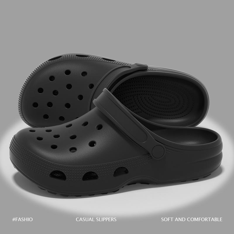 Dámské dřeváky 2024 Nový přírůstek Sandály na silné platformě Pohodlné sandály na klínku Děrované sandály Pár plážových pantoflí Ležérní nazouvací boty