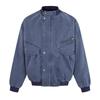 Unisex Retro Jeansowa Kurtka z Dekonstrukcyjnym Designem Luźny Krój Kołnierzyk Baseballowy Odzież Wierzchnia Codzienna