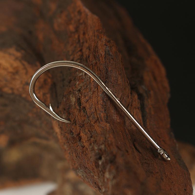 100Pcs Double Back Thorn, Bent Fishhook, Long Handle, Tube, Sea Fishing Hook, Barb With Ring, Crooked Mouth Hook