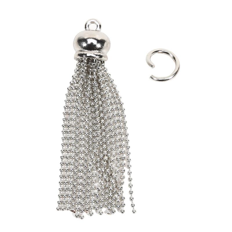 1 Stück Metallkette Quaste Leder Taschen Schmuck Vorhang Bekleidung Dekoratives Zubehör DIY Schlüssel Handy Tasche Fransenbesatz Quasten