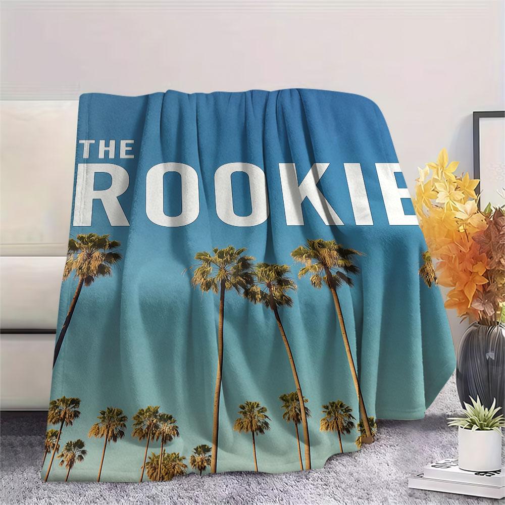 1PC THE ROOKIE Patterned Flannel Blanket Suitable For All Seasons for Home Decor Warmth and Comfort Gifts Holiday Present