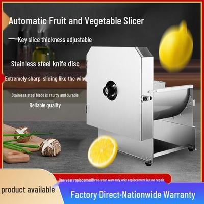 Trancheuse Électrique en Acier Inoxydable: Hachoir Multifonctionnel Petit Commercial pour Citrons et Légumes