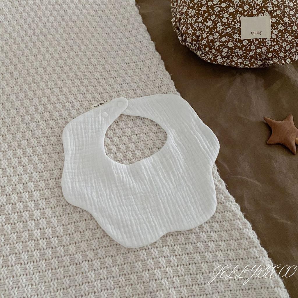 Nordischer Ins-Stil, Tupfenblütenblätter, Baby-Lätzchen, Baby-Sabbertuch, Reines Baumwollgarn Klasse A, Neugeboren, Anti-Spuck-Lätzchen