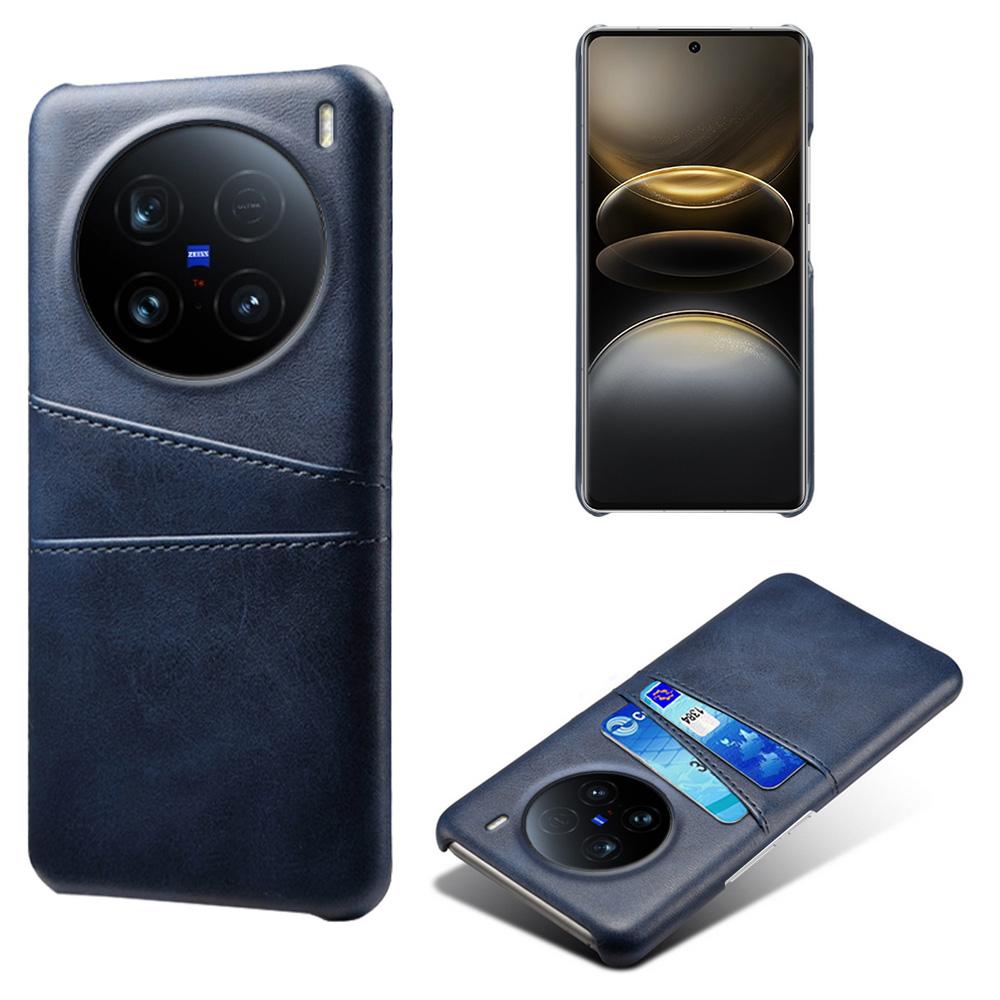 For Vivo X100 Ultra 5G Case Dual Card Slots PU Leather + Hard PC Phone Cover