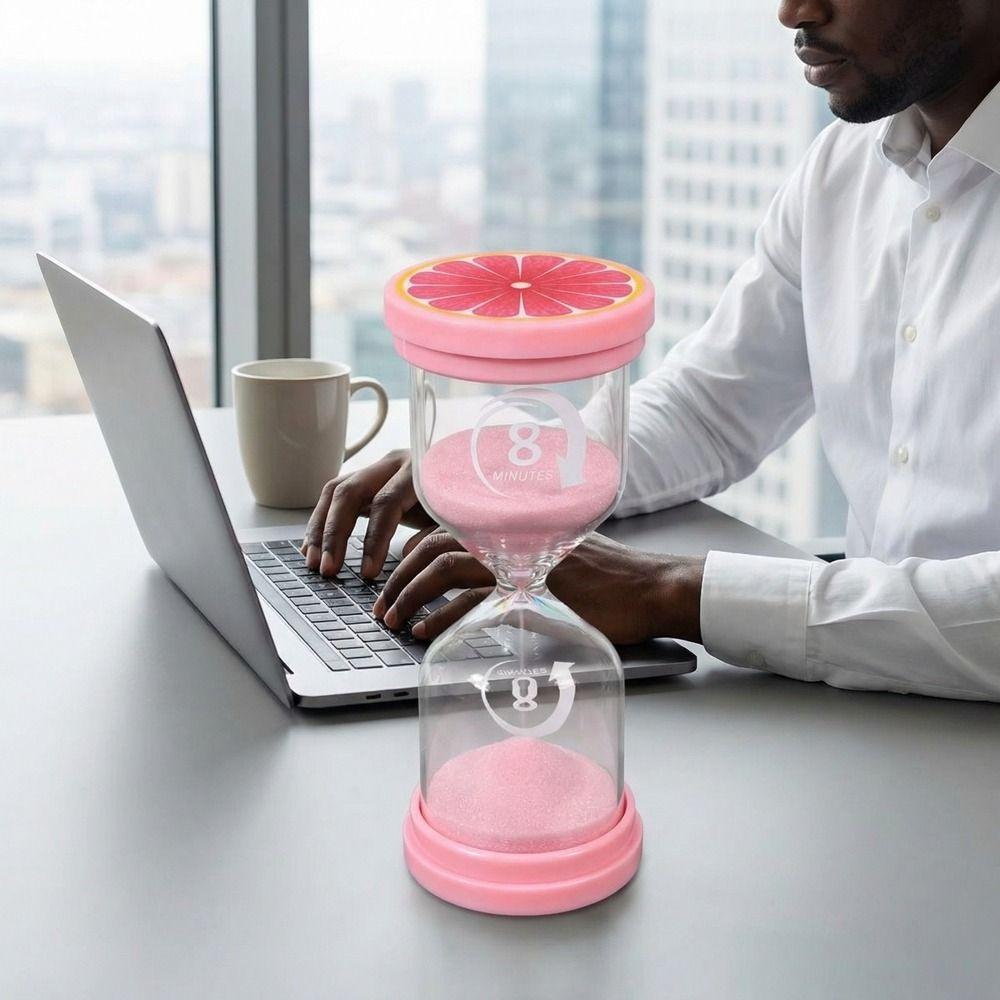 Marcaron Fruit Pattern Hourglass Portable Minutes Timer Study Timer Sand Timer  Home Decoration
