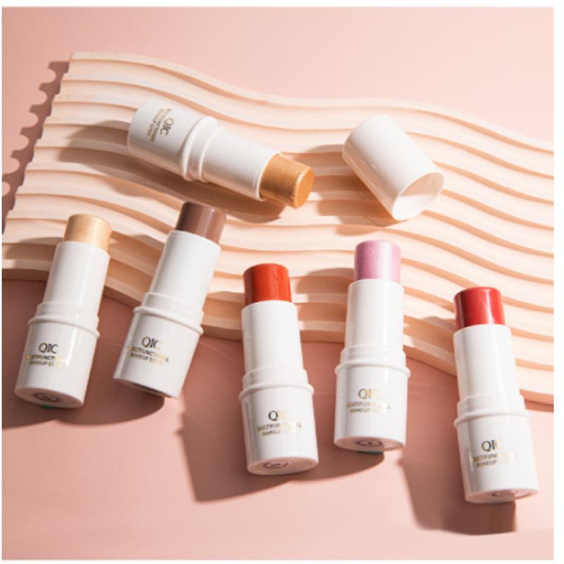 QIC Multi-function Cosmetic Pen Powder Blusher High Gloss Cosmetic Pen Pearl Light Fine Shiny Matte Brightening Facial Makeup Shadow Pen
