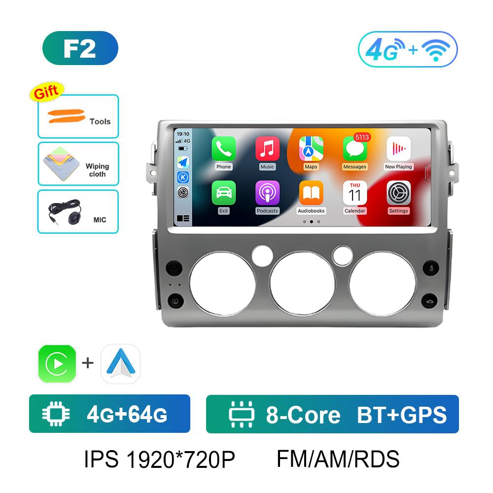 Wireless Carplay GPS Navigation for Toyota FJ Cruiser 2007 2008 2009 2010 2011 - 2013 Bluetooth Cooling Fan Autoradio Head Unit