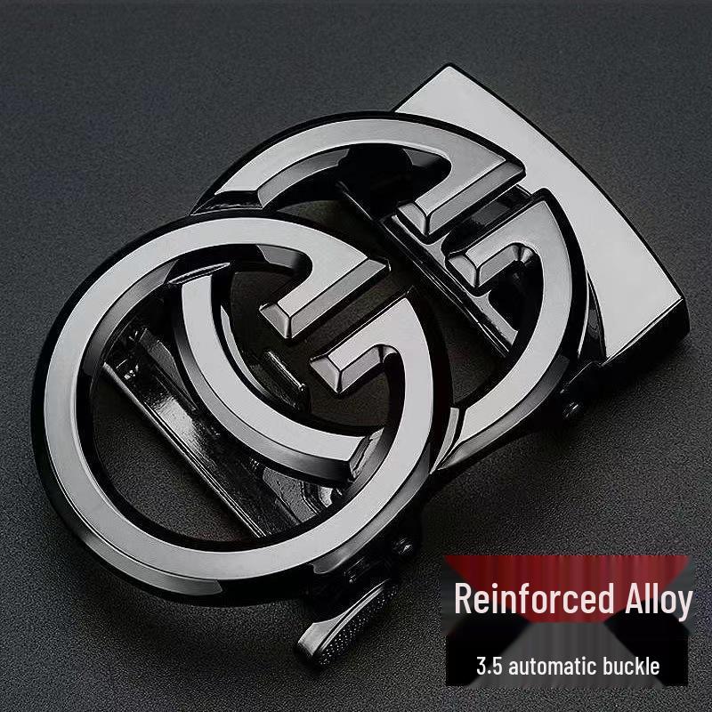 

Мужской ремень из тисненой кожи с пряжкой из высококачественного сплава — повседневный и стильный