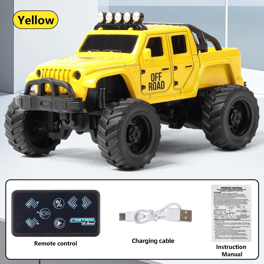 Mini Alloy RC Car 1/64 Crawler High Speed Hobby Off-Road Vehicle Model APP Control Remote Control Car Desktop Toy Car for Kids
