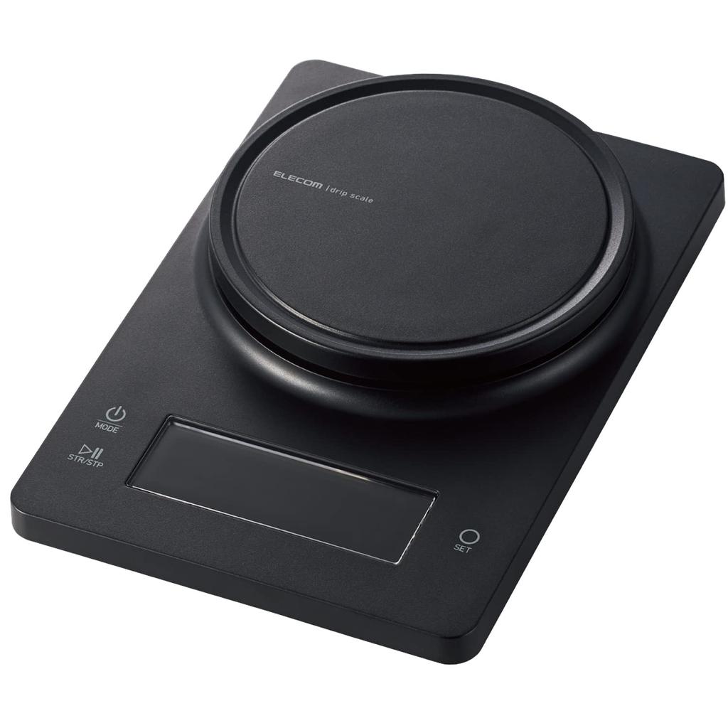 Balance à café goutte à goutte ELECOM avec minuterie à café, pesée et minuterie simultanées, fonctionnement de mesure et de comptage, maximum minimum, fonction noire, + affichage, son, 2 kg,
