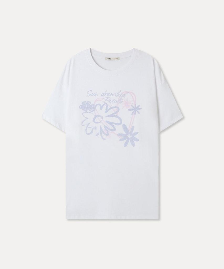 MIXXO Oversized Flower Graphic T-Shirt_Miwhwg738A