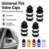 4PCS Tire Valve Stem Caps Universal Aluminum Alloy Hex Grip Dustproof Covers for Cars Motorcycles and Bicycle Wheels Valve Stems 1