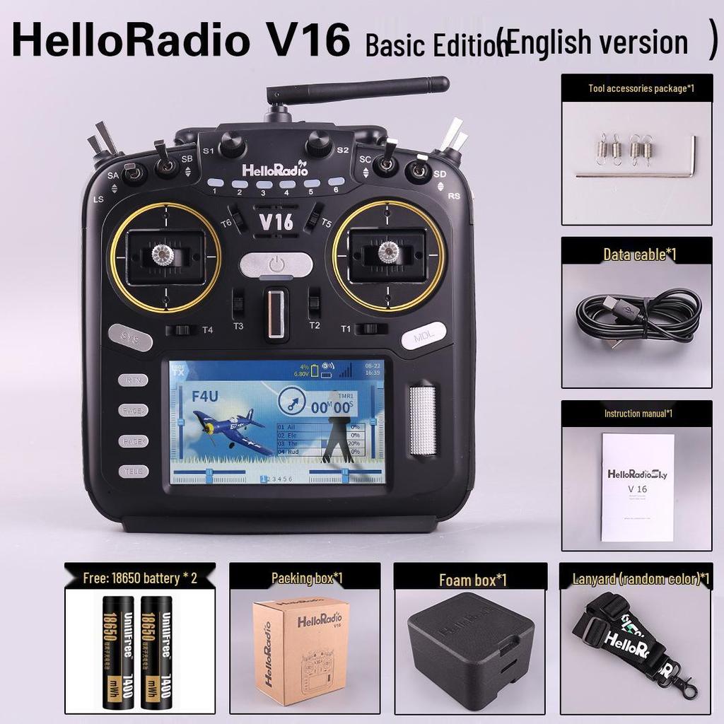 HelloRadio V16 MAX: Open Source Multi-Protocol Remote Control with Metal Joystick and High-Frequency EdgeTX for Drones