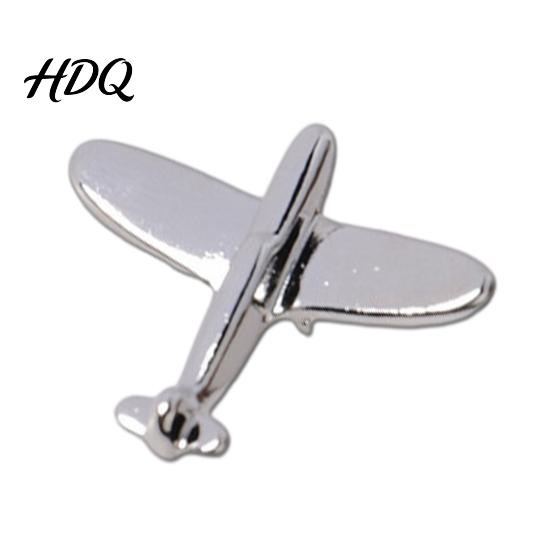 Suit Lapel Pin Men Brooch Airplane Design with Clip-on Pin Brooch Smooth
