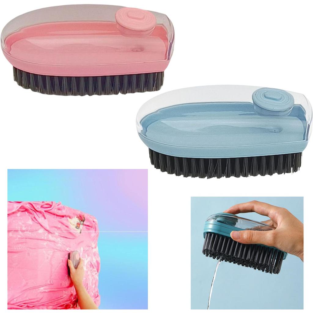 Hydraulic Cleaning Brush Multifunction Soft Washing for Clothes Kitchen Pink
