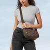 tomtoc Mini Shoulder Quilted Crescent Round Shoulder Smartphone and Wallet Crossbody Hobo Perfect for and Travel Women's Bag, Lightweight, Small, 3.5L