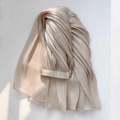 Women's Spring/Summer Pearlescent Shimmer Chiffon A-Line Skirt - Drapey Pleated Sheer Midi Skirt with Fairy-Tale Elegance