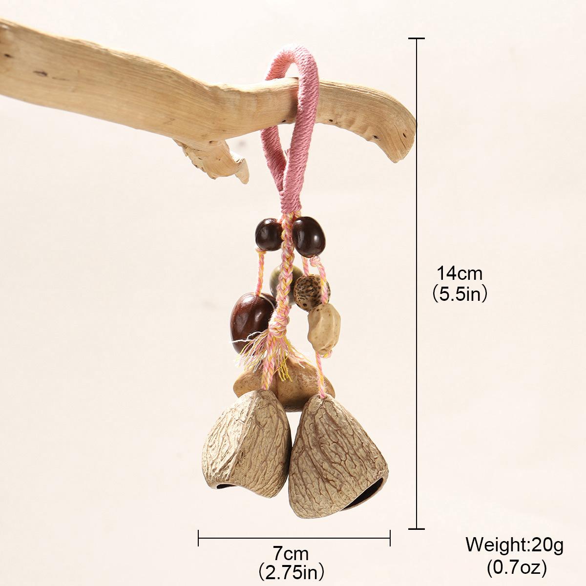 

Natural husk wind chimes pendant, healing wind chimes, handmade seeds, hand ringing bells, Bodhi full wishes, fruit shell pendant.