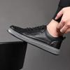 Mode Klassische Leder Herren Slipper Lässige Schuhe mit weicher Sohle Herren Sneaker Business Oxford Schuhe Outdoor Fahrschuhe Skateboardschuhe