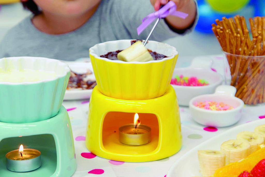 Kinto Mini Chocolate Fondue with 36341 Candle, Mint,