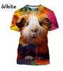 Süßes Hamster-Muster T-Shirt, 3D-bedrucktes kurzärmeliges T-Shirt für Herren und Damen, extra große Größe Hip-Hop T
