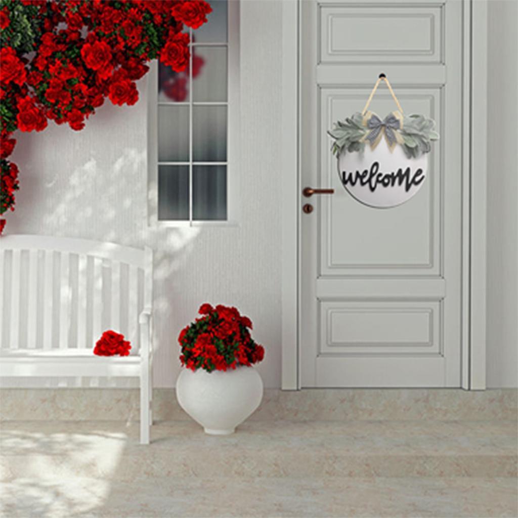 Welcome Sign For Front Door, Sign Front Porch Door Decor Outdoor Hanging