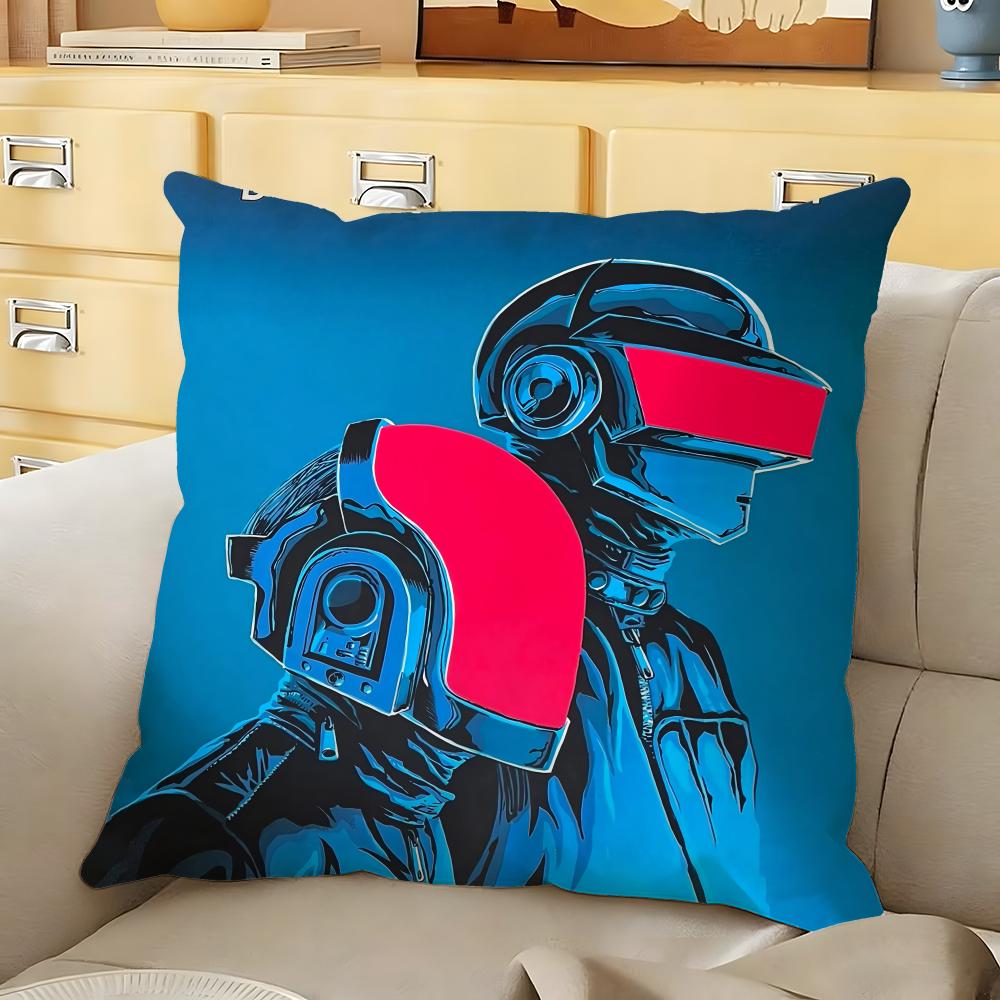COOL DaftS PunkS Cushion Cover Soft Durable Reversible Pillow Cover Home Car MultiScene Daily Comfort Pillowcase