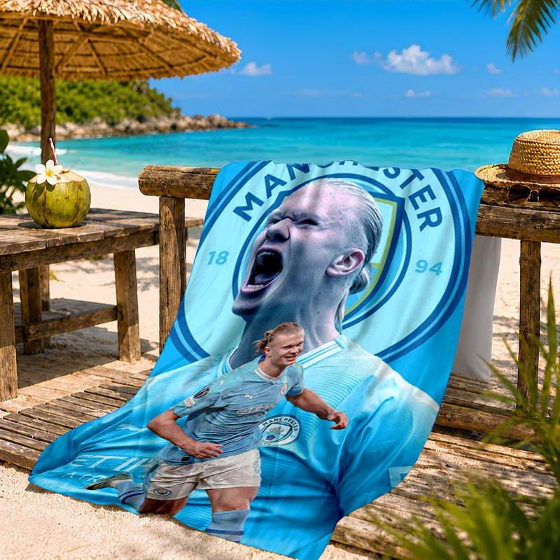 Haaland's Number 9 Journey Beach Towel, Quick-drying, Easy To Care For, Suitable for Both Fitness and Beach Vacations,Sports Essential