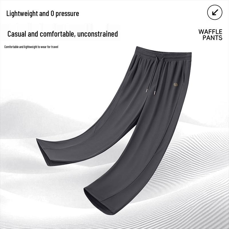 Mark Fairwhale Men's Waffle Straight-Leg Casual Pants