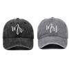 Vintage Couple Baseball Hats Adjustable Outdoor Sunscreen Hats Fashion Mr Mrs Embroidery Caps
