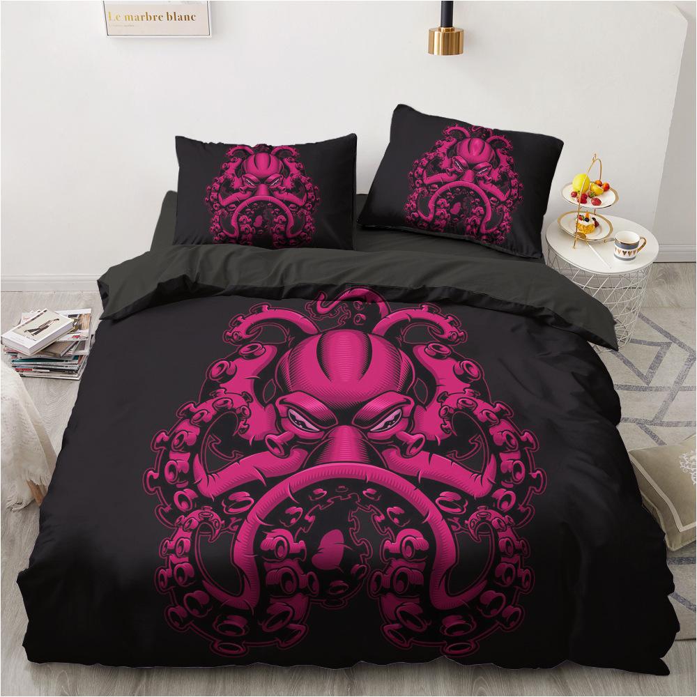 bedding set Digital Print Comfortable Duvet Cover for Home Bedroom Decoration, 1 Duvet Cover and 2pillowcase with Zippers