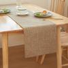 Fold Resistant Polyester Table Runner Not Slip Plan Fade Proof Dyes Contemporary Dining Deck
