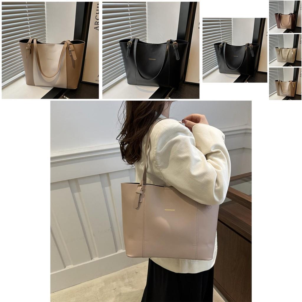 Chic Color Block Pu Large Tote Bag For Women Ideal For Everyday Use And Shopping
