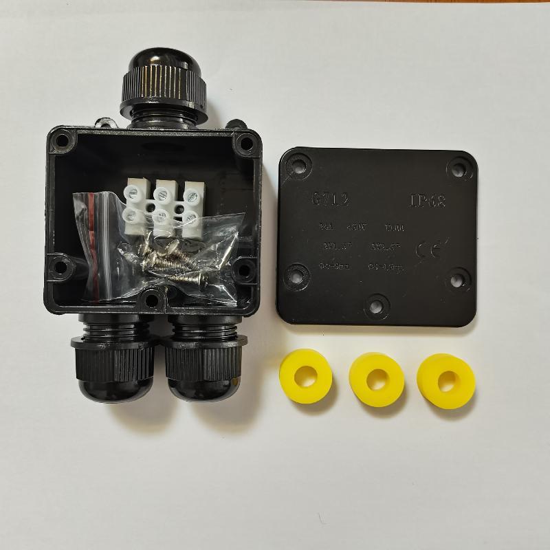 Ip68 3 Way Waterproof Junction Box Electrical Cable Wire Connectors 24A 450V External Electrical Junction Box