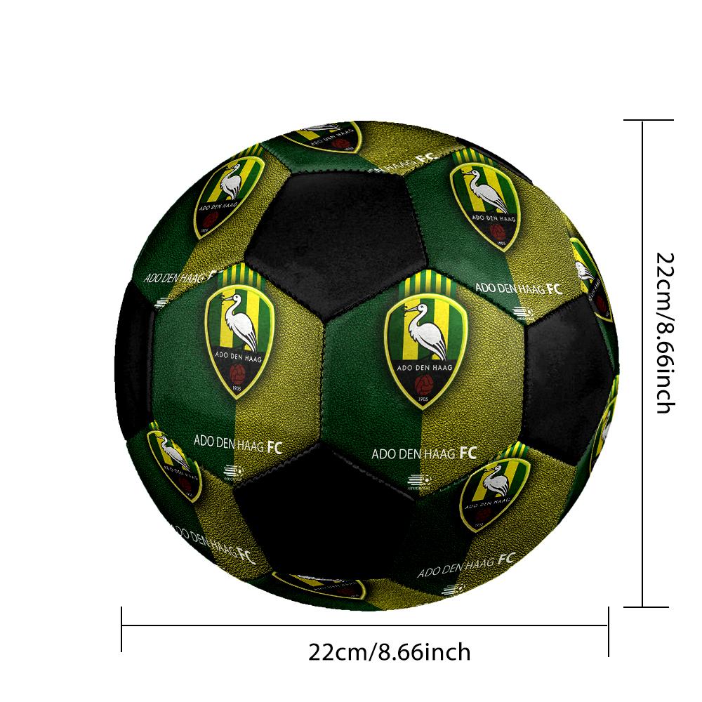 SIZE 5 ADO Den Haag Soccer Ball Colorful All Ages Machine Stitched PVC Competition Ready Durable High-Bounce