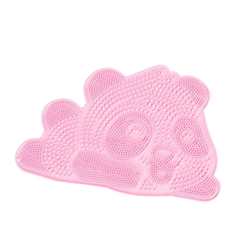 Shower Foot Scrubber Mat Silicone Bath Wash Pad for Hotel Men and Women Gym
