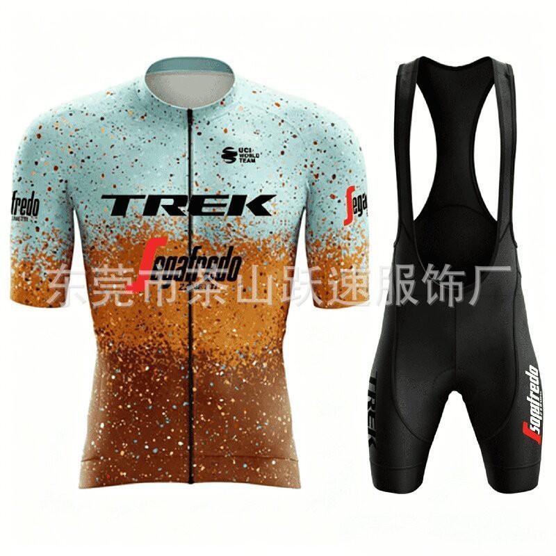 Men Women Cycling Jersey Bib Shorts Set Quick Dry Breathable Bike Riding Outfit Road Mountain