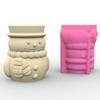 Silicone Mold Christmas Snowman Vase Resin Mold Planter Making Mold DIY Home