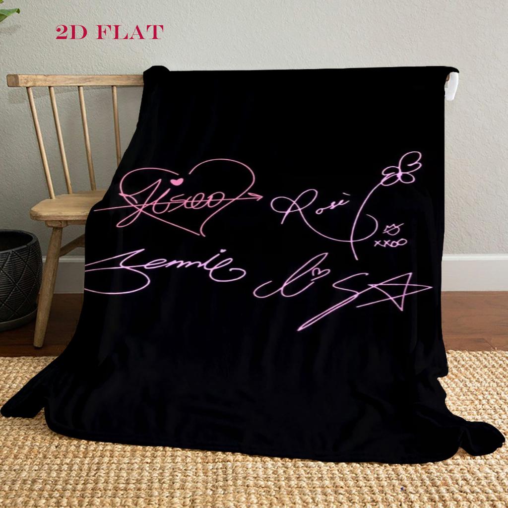 Blackpink Heartbeat Glow Decke Heimdeko Decke Maschinenwaschbar Digitaldruck Klimadecke
