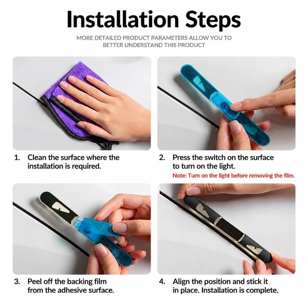 Cat Eye Car Door Anti-Collision Strip 5 Color RGB LED Light Bars  Car Accessories