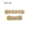 New Stock Hip Hop Iced Out Zircon Grillz Full Diamond 14K Gold Plated 8 Tooth Sharp Cool Braces Iced Out Teeth Grillz