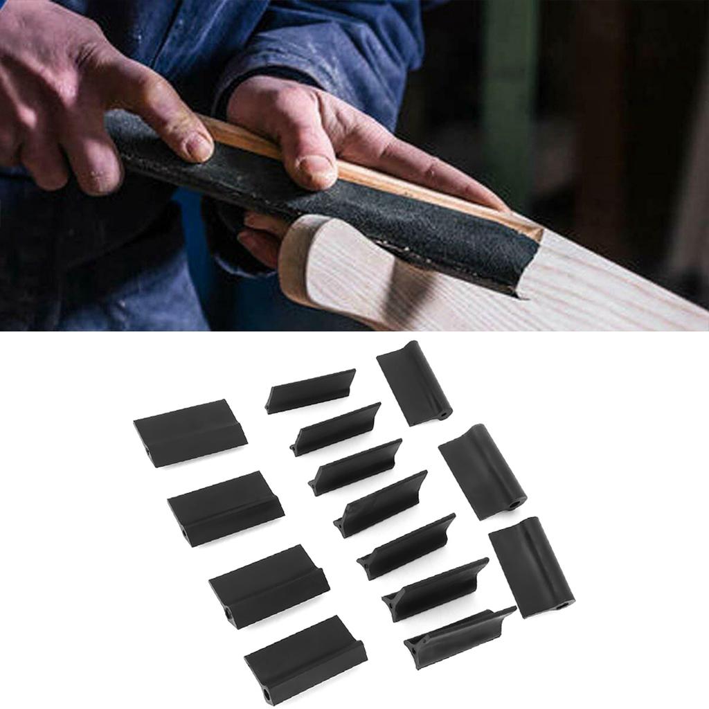 14pcs Sanding Block Rubber Sandpaper Mat Flexible Contour Polishing Pad Woodworking Tools