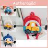 Cute Pvc Shell Backpack For Boys And Girls Featuring Fun Cartoon Car Design
